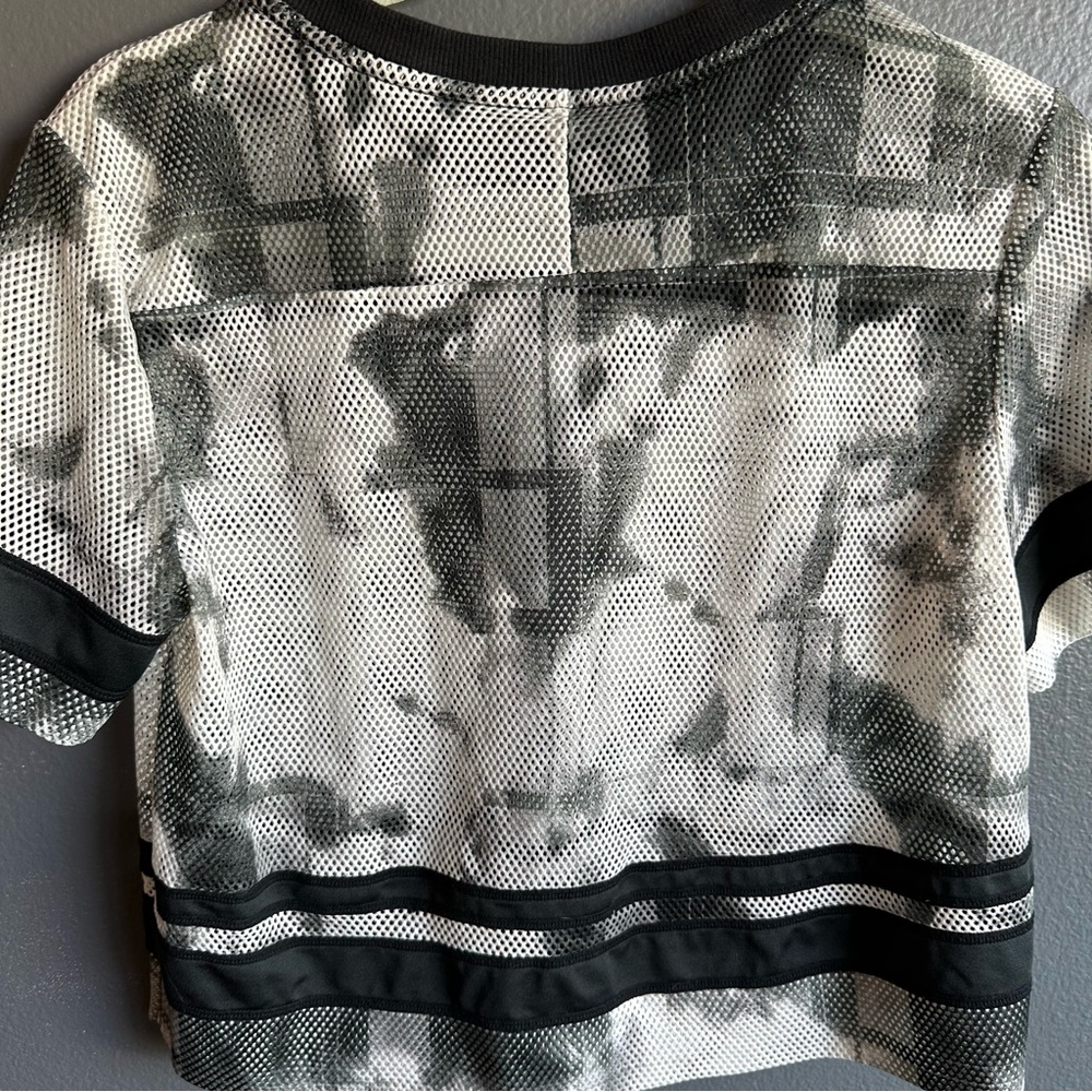 Rebecca mink off tye dye white mesh football crop jersey oversized 4 FR 40 - Picture 5 of 8